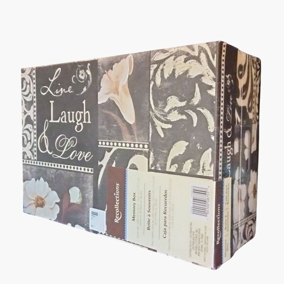 Recollections Live Laugh Love Memory Box Photo Storage Jo Moulton Sagebrush New - Picture 3 of 14